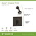Symmons Duro 1-Spray Wall-Mounted Shower Trim with Volume Control in Matte Black - 1.5 GPM (Valve not Included)