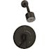 Symmons Dia Single Handle Wall-Mounted Shower Trim Kit with Volume Control in Matte Black - 1.5 GPM (Valve not Included)
