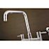 Kingston Brass Modern 2-Handle Bridge Kitchen Faucet with Side Sprayer in Chrome