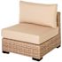 Hampton Bay Commercial Natural Wicker Armless Middle Outdoor Sectional Chair