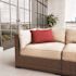 Hampton Bay Commercial Dark Brown Wicker Left Arm, Right Arm or Corner Outdoor Sectional Chair