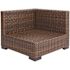 Hampton Bay Commercial Dark Brown Wicker Left Arm, Right Arm or Corner Outdoor Sectional Chair