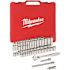 Milwaukee 3/8 in. Drive SAE/Metric Ratchet and Socket Mechanics Tool Set (56-Piece)