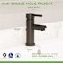 Symmons Modern Single Hole Single-Handle Bathroom Faucet with Drain Assembly in Matte Black