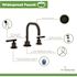 Symmons Modern 8 in. Widespread 2-Handle Bathroom Faucet with Drain Assembly in Matte Black