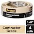 3M Scotch 1.41 in. x 60.1 Yds. Multi-Surface Contractor Grade Tan Masking Tape (4 Rolls)