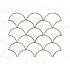 MSI Retro Bianco Scallop 10 in. x 13 in. x 0.24 in Glossy Porcelain Mesh-Mounted Mosaic Floor & Wall Tile (13.6 sq.ft./case)