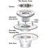 Oatey Round Gray PVC Shower Drain with 4-3/16 in. Round Screw-In Chrome Drain Cover