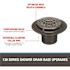 Oatey Round Gray PVC Shower Drain with 4-3/16 in. Round Screw-In Chrome Drain Cover