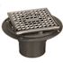 Oatey Round Gray PVC Shower Drain with 4-3/16 in. Square Screw-In Chrome Drain Cover