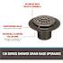 Oatey 3 in. Round Black PVC Shower Drain with 4-3/16 in. Square Stainless Steel Drain Cover