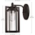 Globe Electric Theo Bronze Farmhouse Outdoor 1-Light Wall Sconce, Clear Glass Shade