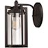 Globe Electric Theo Bronze Farmhouse Outdoor 1-Light Wall Sconce, Clear Glass Shade