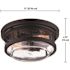 Globe Electric 2-Light Wolfe Bronze Outdoor Flush Mount