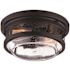 Globe Electric 2-Light Wolfe Bronze Outdoor Flush Mount