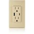 Leviton 15 Amp Decora Tamper-Resistant Duplex Outlet with Type A and C USB Charger, Ivory T5633-I