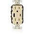 Leviton 15 Amp Decora Tamper-Resistant Duplex Outlet with Type A and C USB Charger, Ivory T5633-I