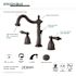 Kingston Brass Victorian 8 in. Widespread 2-Handle Bathroom Faucet in Matte Black