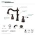 Kingston Brass Victorian 8 in. Widespread 2-Handle Bathroom Faucet in Matte Black with Porcelain Handle