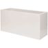 Vasesource Carlo 15.8 in. x 11.8 in. x 31.5 in. Glossy White Fiberstone Rectangular Planter