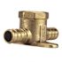 Apollo 1/2 in. Brass PEX-B Barb x PEX-B Barb x Female Pipe Thread Drop-Ear Tee