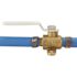 Apollo 1/2 in. Brass PEX-B Barb Ball Valve with Drain and Mounting Pad