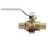 Apollo 3/4 in. Brass PEX-B Barb Ball Valve with Drain and Mounting Pad