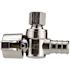 Apollo 1/2 in. Chrome-Plated Brass PEX-B Barb x 1/4 in. Compression Quarter-Turn Angle Stop Valve