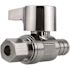 Apollo 1/2 in. Chrome-Plated Brass PEX-B Barb x 1/4 in. Compression Quarter-Turn Straight Stop Valve