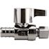 Apollo 1/2 in. Chrome-Plated Brass PEX-B Barb x 1/4 in. Compression Quarter-Turn Straight Stop Valve