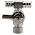 Apollo 1/2 in. Chrome-Plated Brass PEX-B Barb x 3/8 in. Compression Quarter-Turn Dishwasher Tee Valve