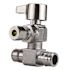 Apollo 1/2 in. Chrome-Plated Brass PEX-A Barb x 1/4 in. Compression Quarter-Turn Icemaker Tee Valve