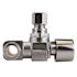 Apollo 1/2 in. Chrome-Plated Brass PEX-A Barb x 1/4 in. Compression Quarter-Turn Icemaker Tee Valve