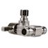 Apollo 1/2 in. Chrome-Plated Brass PEX-A Barb x 1/4 in. Compression Quarter-Turn Icemaker Tee Valve
