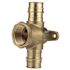Apollo 3/4 in. Brass PEX-A Barb x Brass PEX-A Barb x Female Pipe Thread Drop-Ear Tee