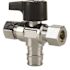 Apollo 1/2 in. Chrome-Plated Brass PEX-A Barb x 3/8 in. Compression Dual Outlet Quarter-Turn Angle Stop Valve