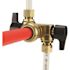 Tectite 1/2 in. Brass Push-To-Connect x 3/8 in. Compression Dual Opposed Outlet Dual Shut-Off Quarter-Turn Stop Valve