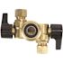 Tectite 1/2 in. Brass Push-To-Connect x 3/8 in. Compression Dual Opposed Outlet Dual Shut-Off Quarter-Turn Stop Valve