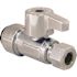 Tectite 1/2 in. Push-To-Connect x 3/8 in. Compression Quarter-Turn Straight Stop Valve Pro Pack (6-Pack)