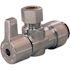 1/2 in. Chrome-Plated Brass Push-To-Connect x 3/8 in. O.D. Compression Quarter-Turn Angle Stop Valve Pro Pack (6-Pack)