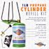 Flame King 1 lb. Refillable Propane Cylinder with Refill Kit