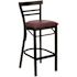 Flash Furniture HERCULES Series 29 in. Burgundy/Black Metal Bar Stool