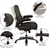 Flash Furniture Fabric Swivel Ergonomic Office Chair in Black