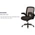 Flash Furniture Fabric Swivel Ergonomic Office Chair in Black
