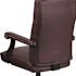 Flash Furniture Martha Washington Faux Leather Swivel Executive Chair in Burgundy Leather with Arms