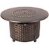 Fire Sense Florence 44 in. x 24 in. Round Aluminum Propane Fire Pit Table in Antique Bronze with Vinyl Cover