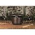 Fire Sense Florence 44 in. x 24 in. Round Aluminum Propane Fire Pit Table in Antique Bronze with Vinyl Cover