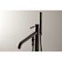 Aqua Eden Modern Single-Handle Claw Foot Freestanding Tub Faucet with Handshower in Matte Black