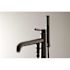Aqua Eden Modern Single-Handle Claw Foot Freestanding Tub Faucet with Handshower in Matte Black