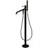 Aqua Eden Modern Single-Handle Claw Foot Freestanding Tub Faucet with Handshower in Matte Black